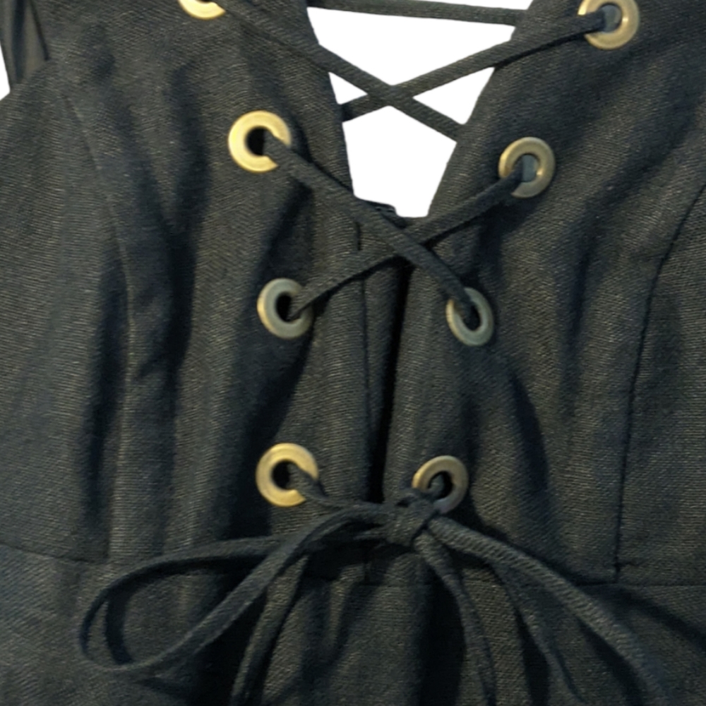 J. Crew Collection Lace Up Linen Dress - Picture 4 of 7